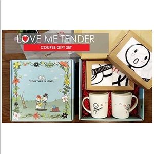 Love me tender couples mug set